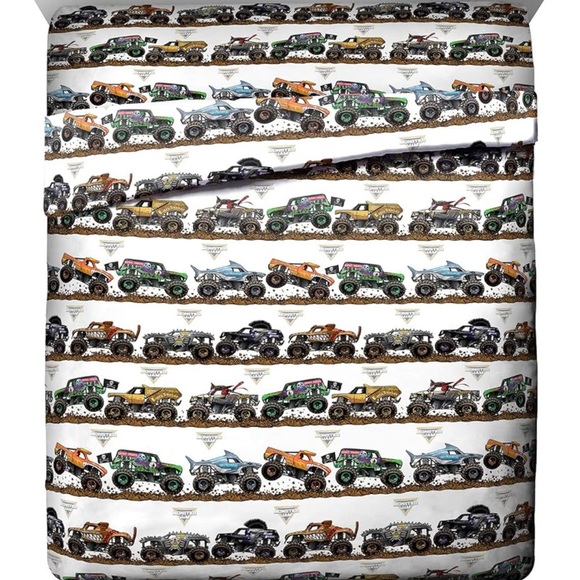 Monster Jam bedsheets. Queen size set - Picture 1 of 4